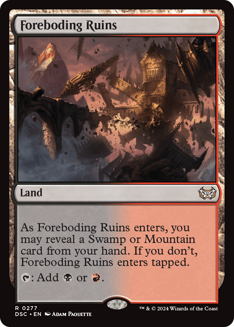 Foreboding Ruins [Duskmourn: House of Horror Commander] MTG Single Magic: The Gathering | Red Claw Gaming