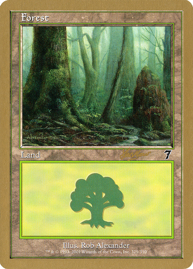 Forest (329) (Sim Han How) [World Championship Decks 2002] MTG Single Magic: The Gathering | Red Claw Gaming