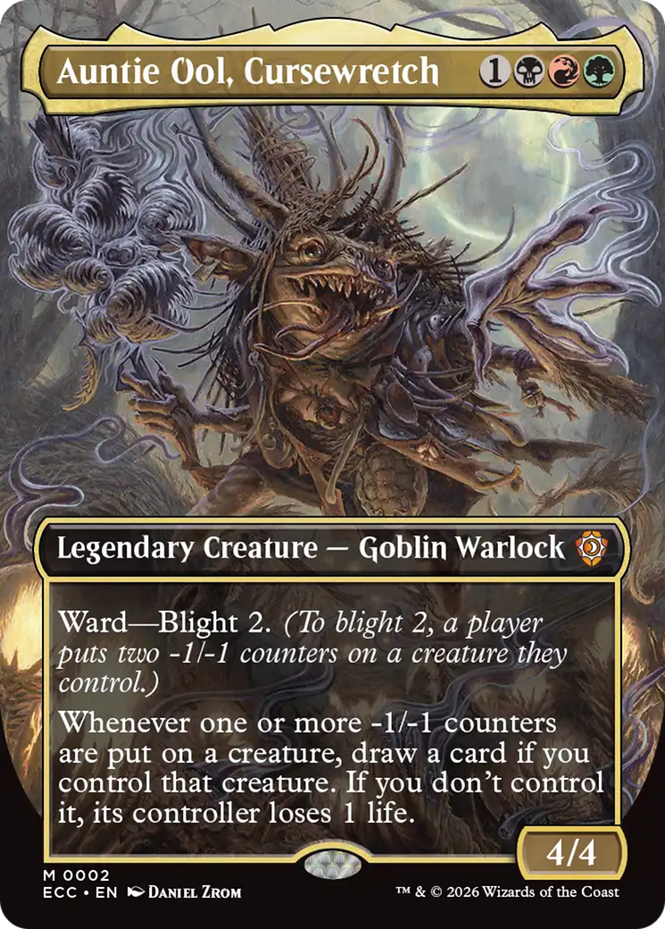 Auntie Ool, Cursewretch (Borderless) [Lorwyn Eclipsed Commander] MTG Single Magic: The Gathering | Red Claw Gaming