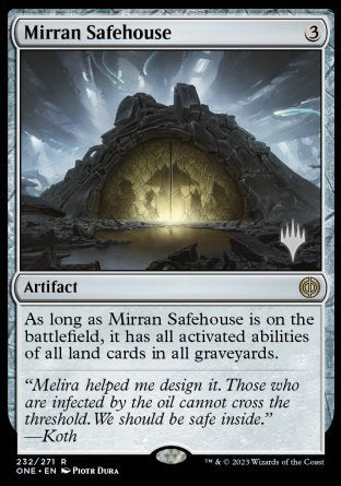 Mirran Safehouse (Promo Pack) [Phyrexia: All Will Be One Promos] MTG Single Magic: The Gathering | Red Claw Gaming
