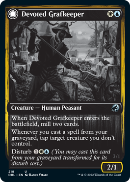 Devoted Grafkeeper // Departed Soulkeeper [Innistrad: Double Feature] MTG Single Magic: The Gathering | Red Claw Gaming