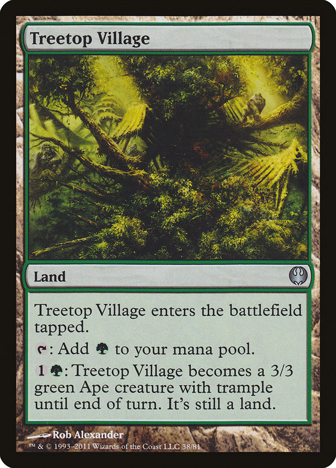 Treetop Village [Duel Decks: Knights vs. Dragons] MTG Single Magic: The Gathering | Red Claw Gaming