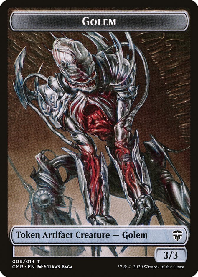 Copy (013) // Golem Double-Sided Token [Commander Legends Tokens] MTG Single Magic: The Gathering | Red Claw Gaming