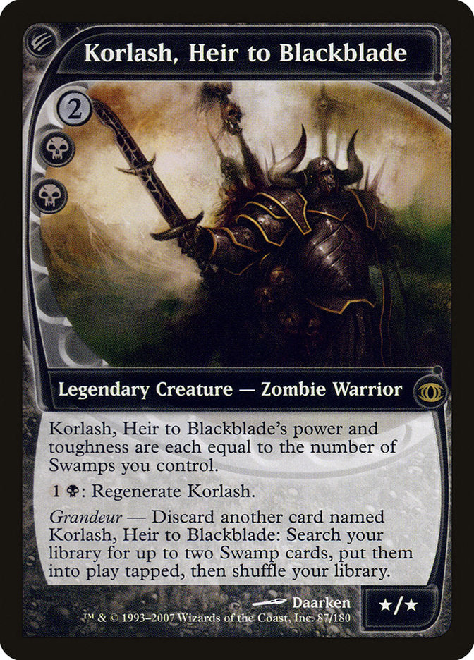 Korlash, Heir to Blackblade [Future Sight] MTG Single Magic: The Gathering | Red Claw Gaming