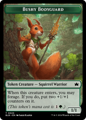 Emblem - Ral, Crackling Wit // Bushy Bodyguard Double-Sided Token [Bloomburrow Tokens] MTG Single Magic: The Gathering | Red Claw Gaming