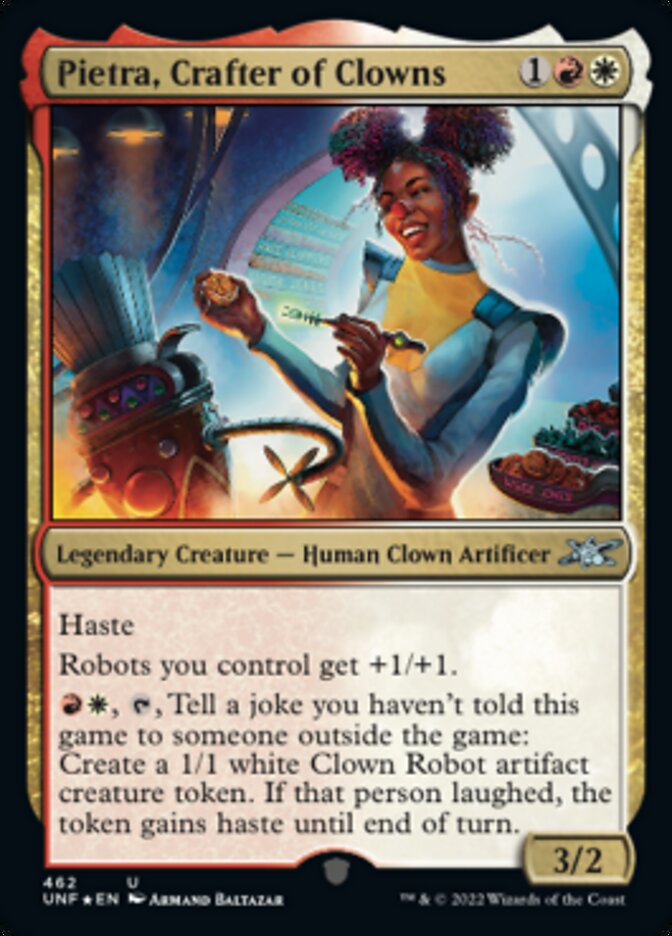 Pietra, Crafter of Clowns (Galaxy Foil) [Unfinity] MTG Single Magic: The Gathering    | Red Claw Gaming