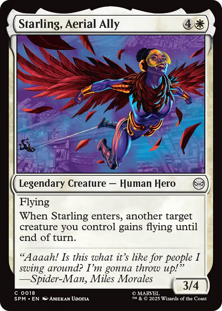Starling, Aerial Ally [Marvel's Spider-Man] MTG Single Magic: The Gathering | Red Claw Gaming