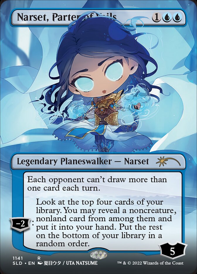 Narset, Parter of Veils (Borderless) [Secret Lair Drop Series] MTG Single Magic: The Gathering | Red Claw Gaming