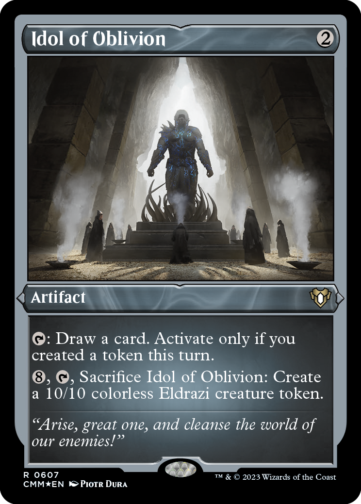 Idol of Oblivion (Foil Etched) [Commander Masters] MTG Single Magic: The Gathering | Red Claw Gaming