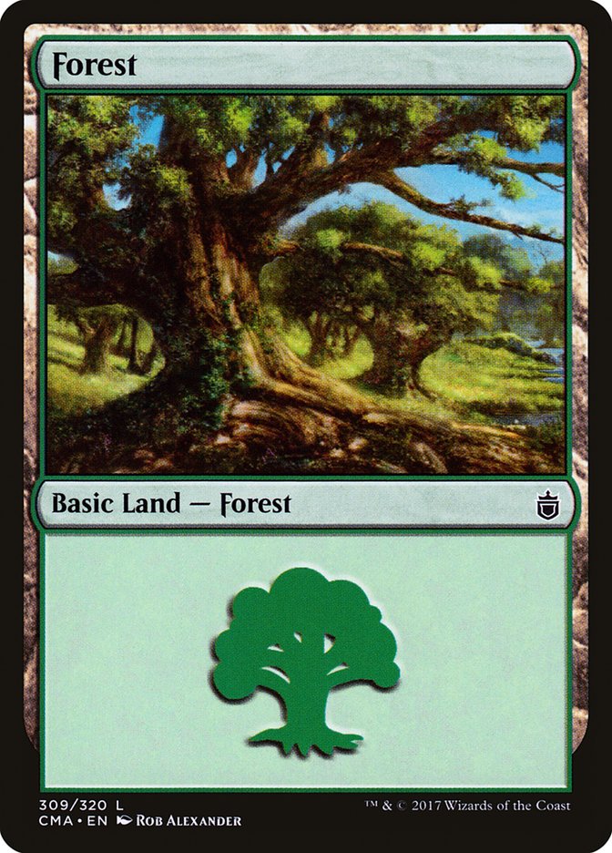 Forest (309) [Commander Anthology] MTG Single Magic: The Gathering | Red Claw Gaming