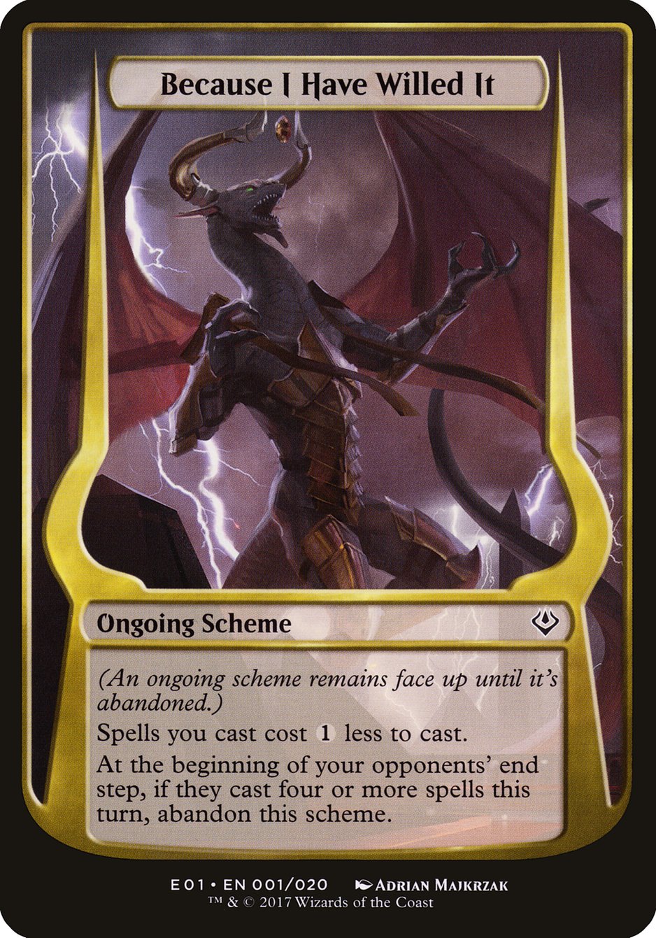 Because I Have Willed It (Schemes) [Archenemy: Nicol Bolas Schemes] MTG Single Magic: The Gathering | Red Claw Gaming