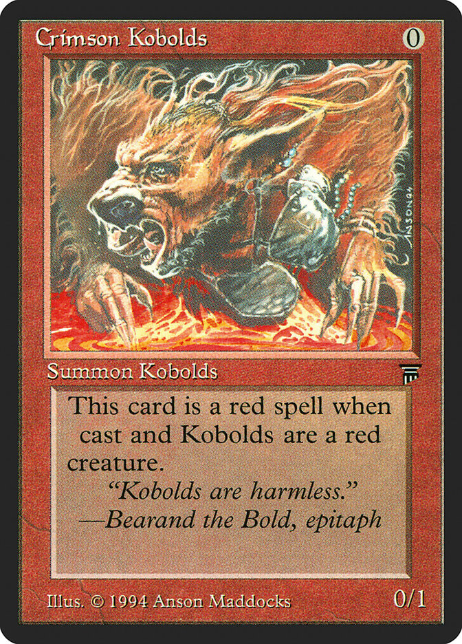 Crimson Kobolds [Legends] MTG Single Magic: The Gathering | Red Claw Gaming