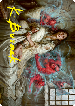 Eruth, Tormented Prophet Art Card (Gold-Stamped Signature) [Innistrad: Crimson Vow Art Series] MTG Single Magic: The Gathering | Red Claw Gaming