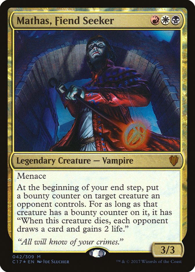 Mathas, Fiend Seeker [Commander 2017] MTG Single Magic: The Gathering | Red Claw Gaming