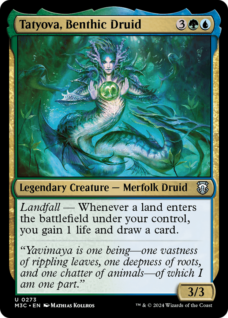 Tatyova, Benthic Druid (Ripple Foil) [Modern Horizons 3 Commander] MTG Single Magic: The Gathering | Red Claw Gaming