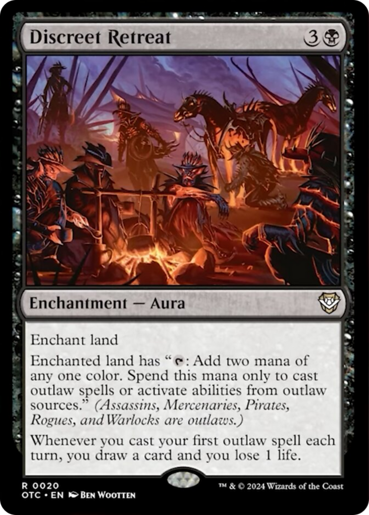 Discreet Retreat [Outlaws of Thunder Junction Commander] MTG Single Magic: The Gathering | Red Claw Gaming