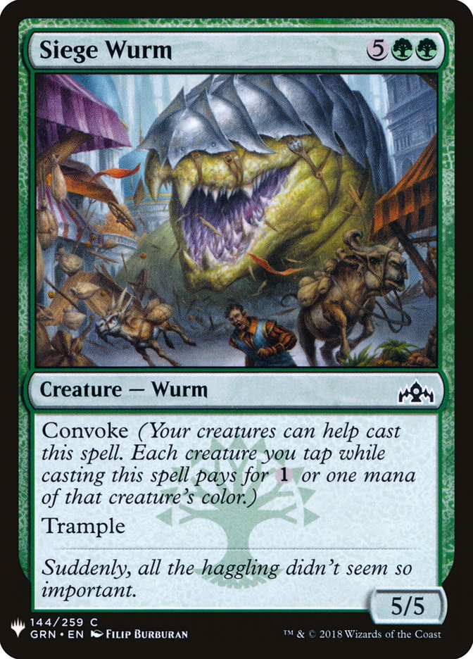 Siege Wurm [Mystery Booster] MTG Single Magic: The Gathering | Red Claw Gaming