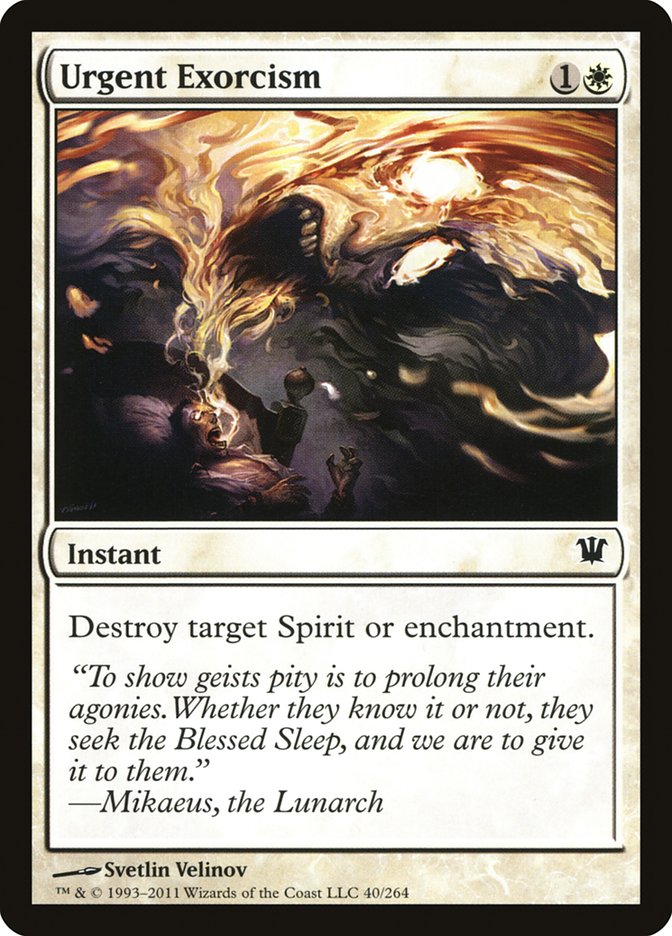Urgent Exorcism [Innistrad] MTG Single Magic: The Gathering | Red Claw Gaming