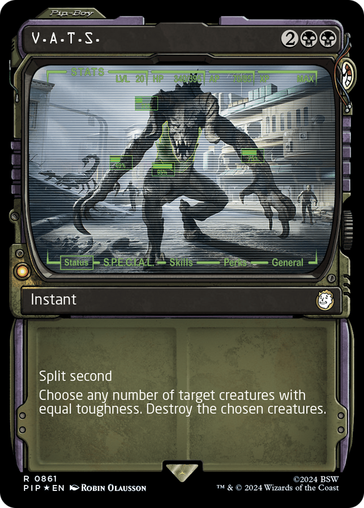 V.A.T.S. (Showcase) (Surge Foil) [Fallout] MTG Single Magic: The Gathering | Red Claw Gaming