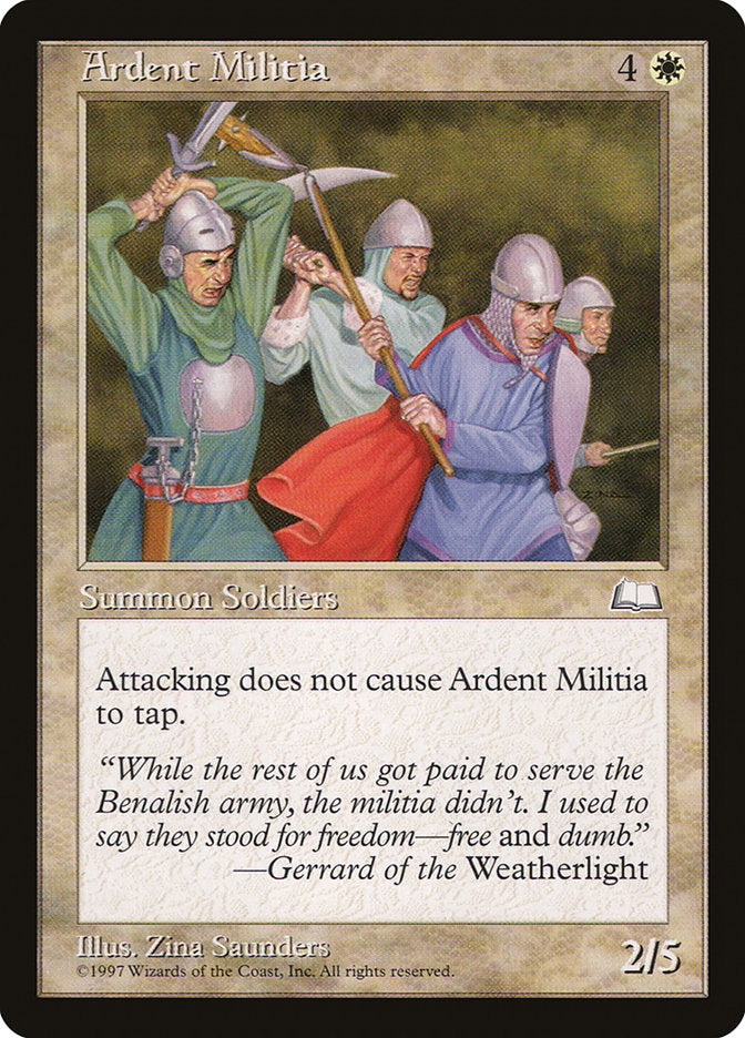 Ardent Militia [Weatherlight] MTG Single Magic: The Gathering | Red Claw Gaming