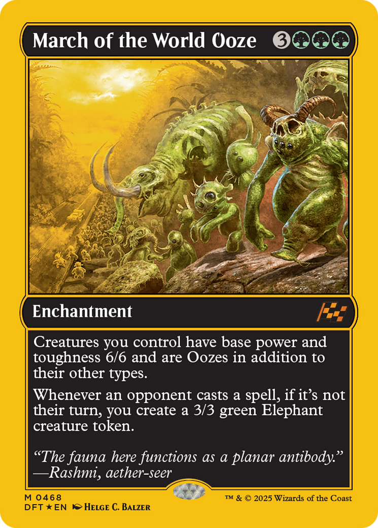 March of the World Ooze (First-Place Foil) [Aetherdrift] MTG Single Magic: The Gathering | Red Claw Gaming