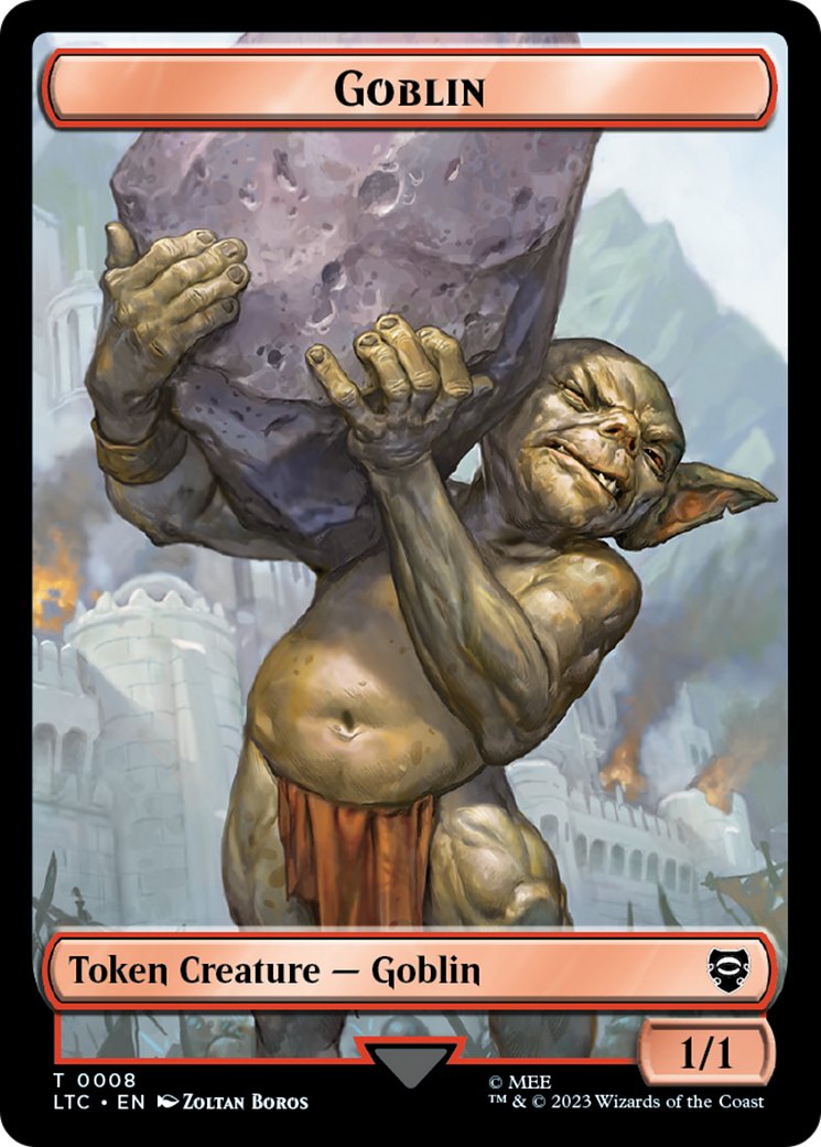 Goblin // Wraith Double-Sided Token [The Lord of the Rings: Tales of Middle-Earth Commander Tokens] MTG Single Magic: The Gathering | Red Claw Gaming