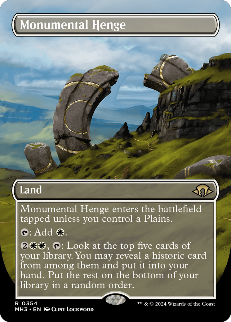 Monumental Henge (Borderless) [Modern Horizons 3] MTG Single Magic: The Gathering    | Red Claw Gaming