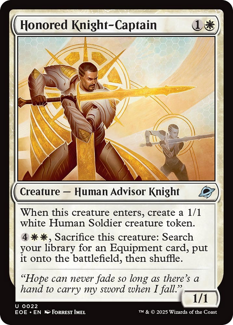 Honored Knight-Captain [Edge of Eternities] MTG Single Magic: The Gathering | Red Claw Gaming