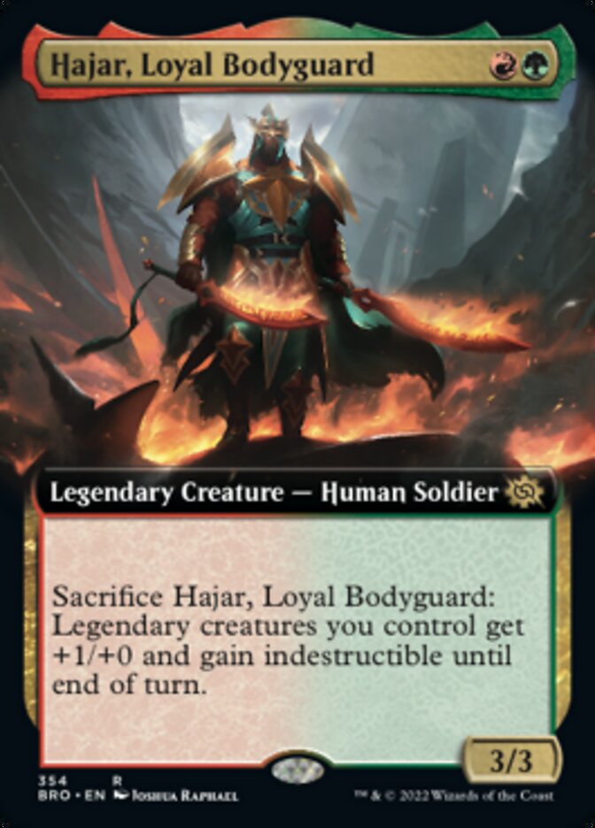 Hajar, Loyal Bodyguard (Extended Art) [The Brothers' War] MTG Single Magic: The Gathering | Red Claw Gaming