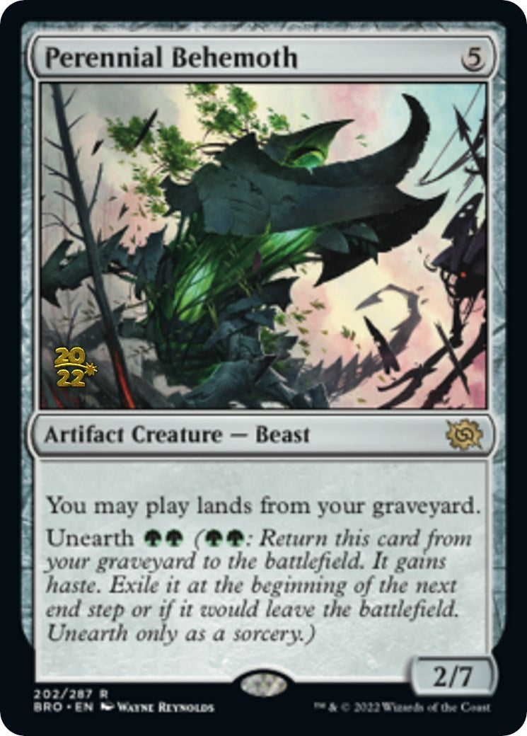 Perennial Behemoth [The Brothers' War Prerelease Promos] MTG Single Magic: The Gathering | Red Claw Gaming