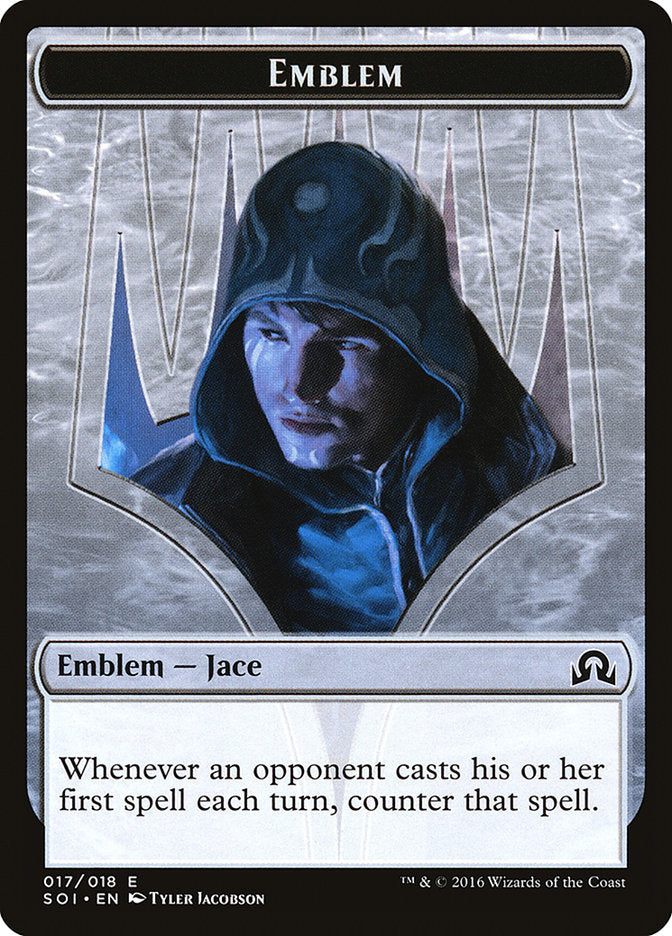 Jace, Unraveler of Secrets Emblem [Shadows over Innistrad Tokens] MTG Single Magic: The Gathering | Red Claw Gaming