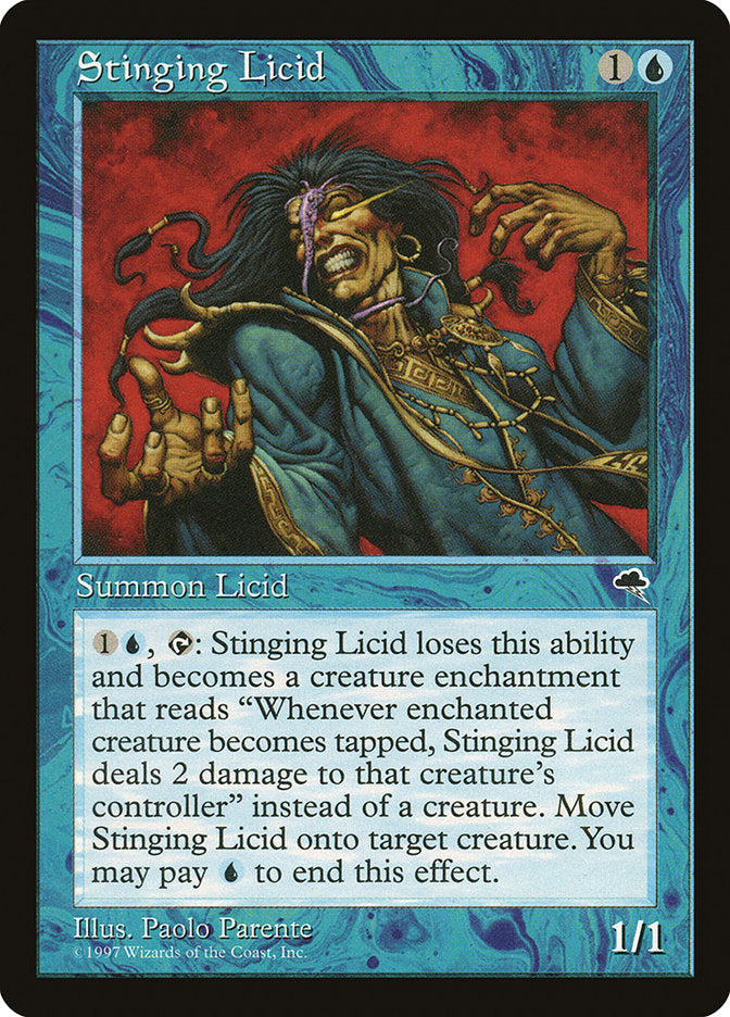 Stinging Licid [Tempest] MTG Single Magic: The Gathering | Red Claw Gaming