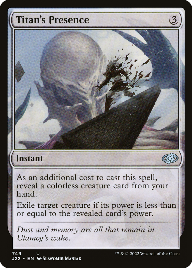 Titan's Presence [Jumpstart 2022] MTG Single Magic: The Gathering | Red Claw Gaming