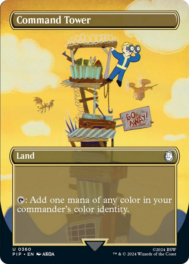 Command Tower (Borderless) [Fallout] MTG Single Magic: The Gathering    | Red Claw Gaming