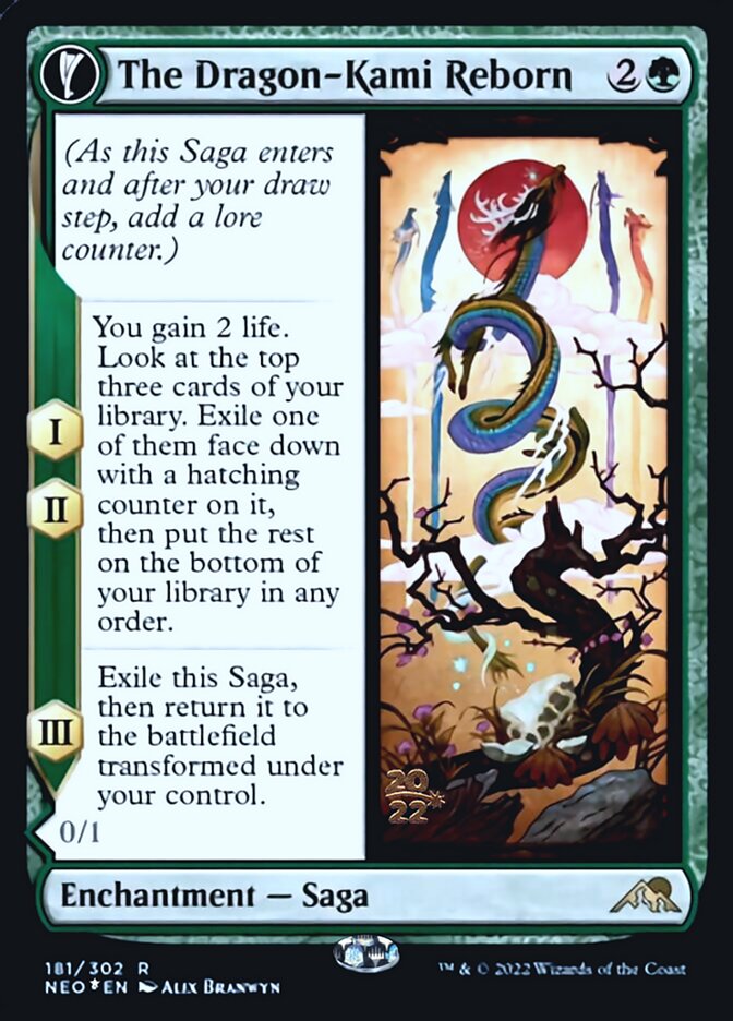 The Dragon-Kami Reborn // Dragon-Kami's Egg [Kamigawa: Neon Dynasty Prerelease Promos] MTG Single Magic: The Gathering | Red Claw Gaming