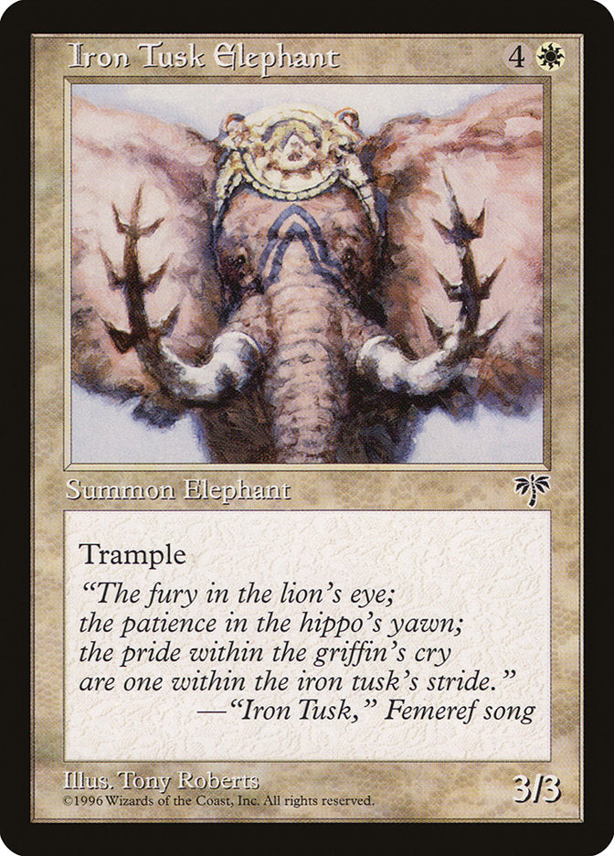 Iron Tusk Elephant [Mirage] MTG Single Magic: The Gathering | Red Claw Gaming
