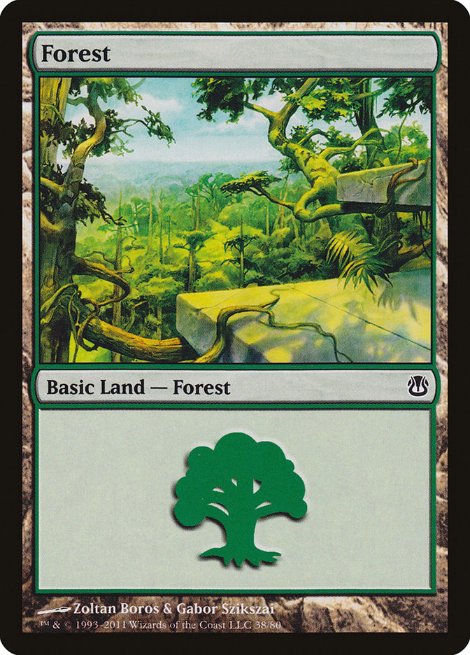 Forest (38) [Duel Decks: Ajani vs. Nicol Bolas] MTG Single Magic: The Gathering | Red Claw Gaming