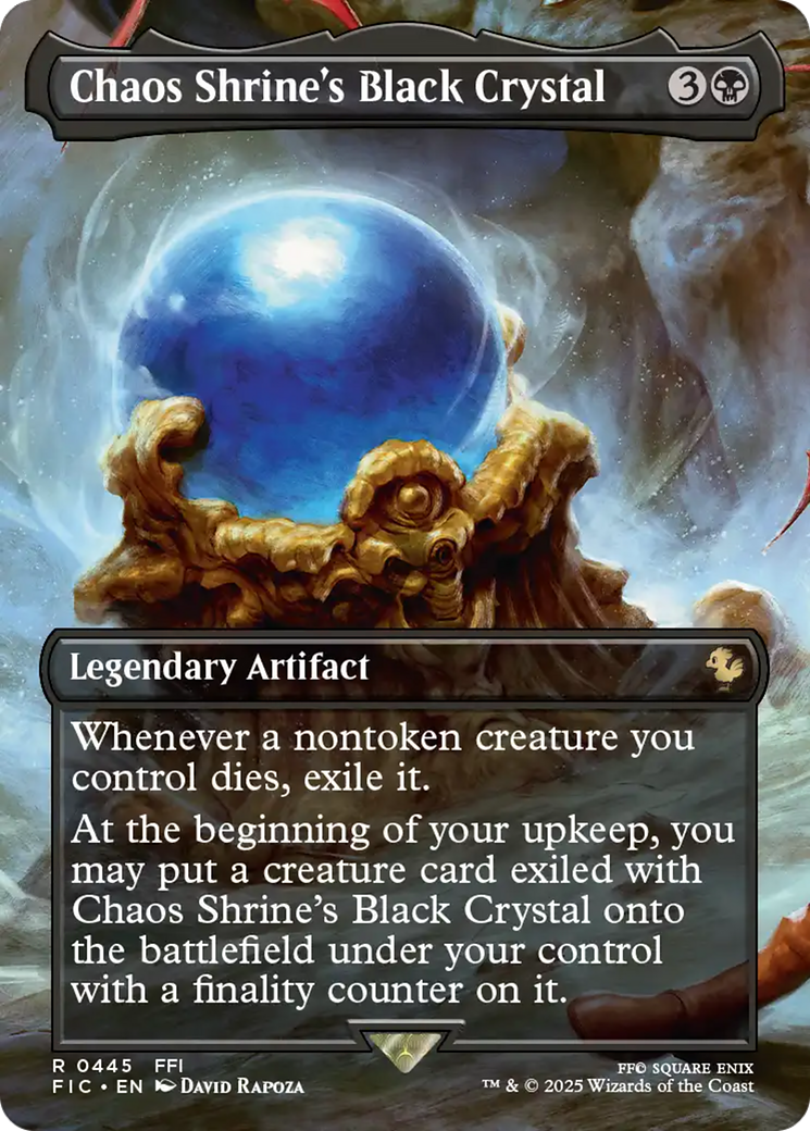 Chaos Shrine's Black Crystal (Borderless) [FINAL FANTASY Commander] MTG Single Magic: The Gathering | Red Claw Gaming