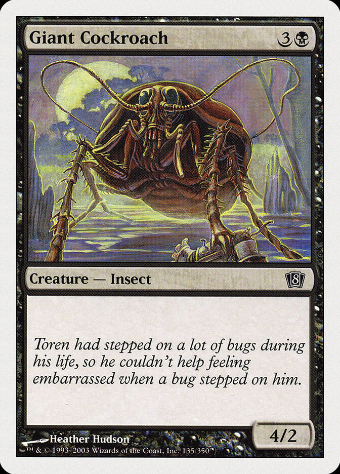 Giant Cockroach [Eighth Edition] MTG Single Magic: The Gathering | Red Claw Gaming