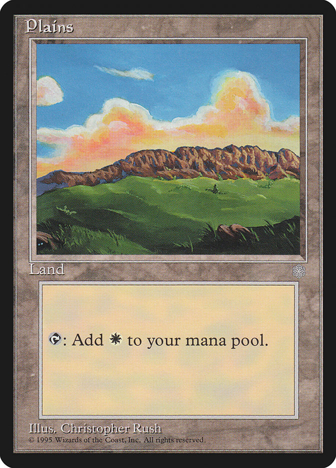 Plains (Eyes Bottom Left) [Ice Age] MTG Single Magic: The Gathering | Red Claw Gaming