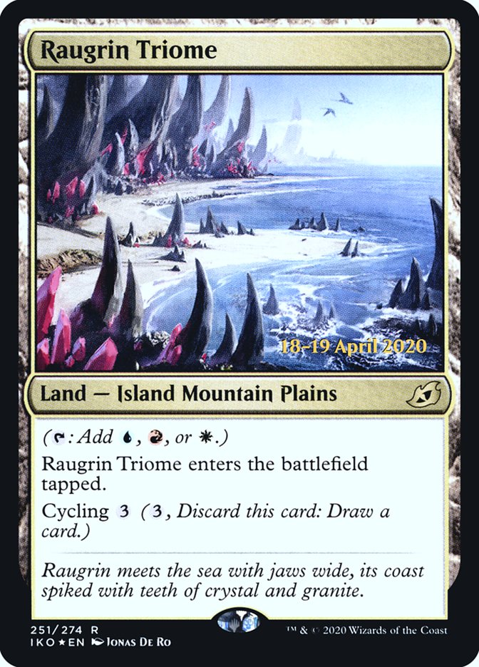 Raugrin Triome [Ikoria: Lair of Behemoths Prerelease Promos] MTG Single Magic: The Gathering | Red Claw Gaming