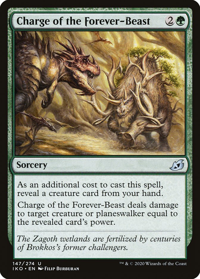 Charge of the Forever-Beast [Ikoria: Lair of Behemoths] MTG Single Magic: The Gathering | Red Claw Gaming