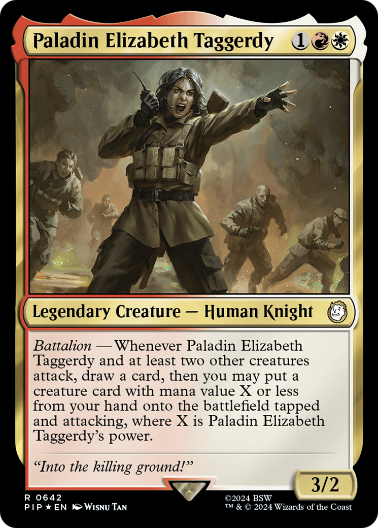 Paladin Elizabeth Taggerdy (Surge Foil) [Fallout] MTG Single Magic: The Gathering | Red Claw Gaming