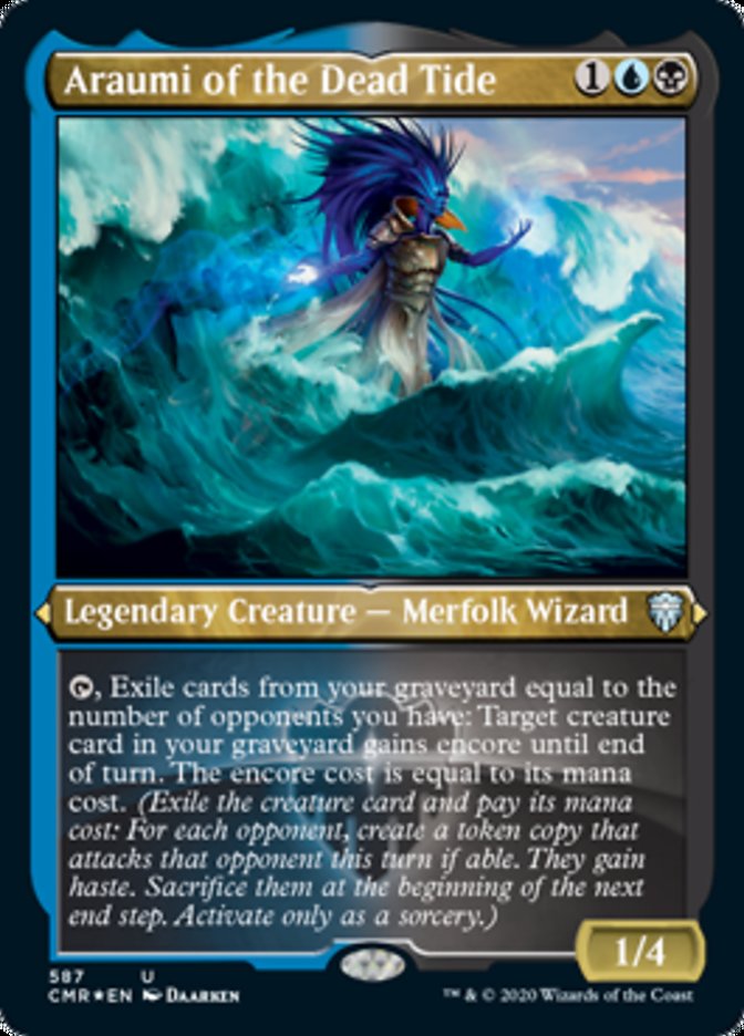 Araumi of the Dead Tide (Etched) [Commander Legends] MTG Single Magic: The Gathering | Red Claw Gaming