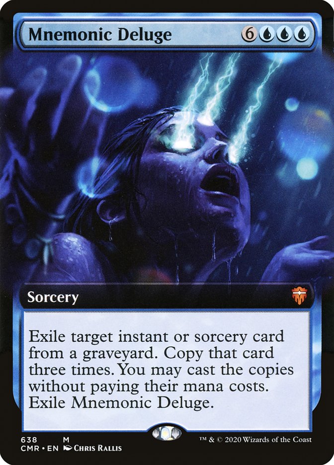 Mnemonic Deluge (Extended Art) [Commander Legends] MTG Single Magic: The Gathering | Red Claw Gaming