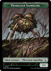 Warrior // Phyrexian Saproling Double-Sided Token [March of the Machine Tokens] MTG Single Magic: The Gathering    | Red Claw Gaming