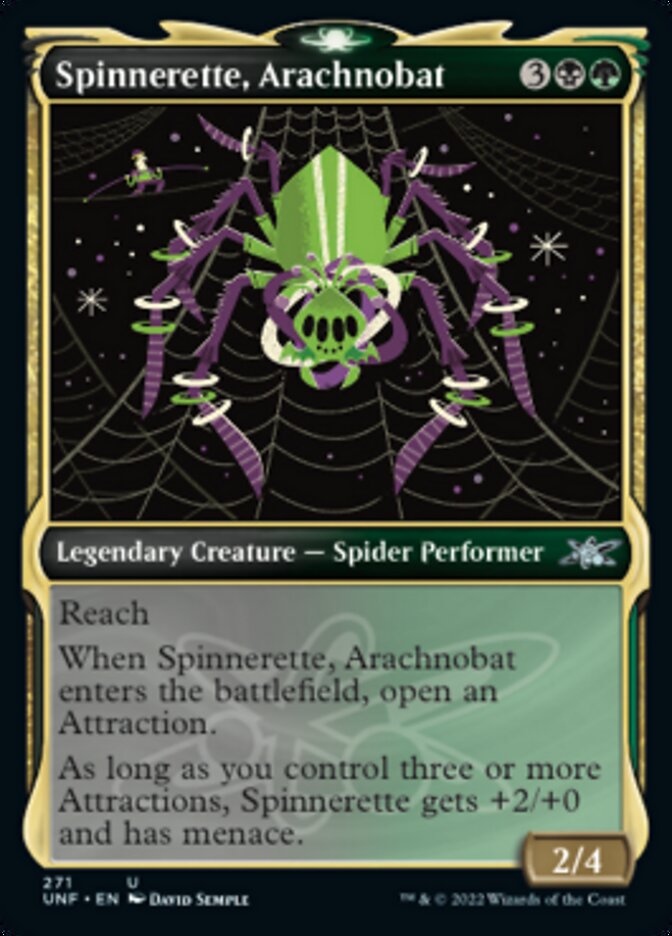Spinnerette, Arachnobat (Showcase) [Unfinity] MTG Single Magic: The Gathering    | Red Claw Gaming
