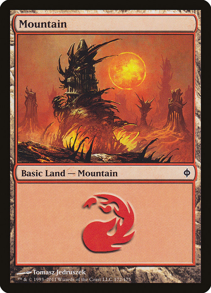 Mountain (172) [New Phyrexia] MTG Single Magic: The Gathering | Red Claw Gaming