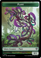 Plant Warrior // Plant Double-Sided Token [Outlaws of Thunder Junction Commander Tokens] MTG Single Magic: The Gathering    | Red Claw Gaming