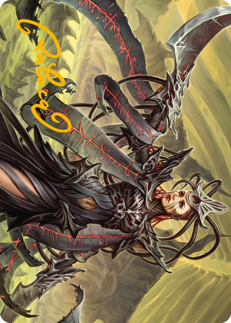 Testament Bearer Art Card (Gold-Stamped Signature) [Phyrexia: All Will Be One Art Series] MTG Single Magic: The Gathering | Red Claw Gaming